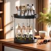 Suporte de Cozinha Dupla Camada Rotativo para Condimentos Utensílios Suporte Multicamadas para Diversos Armazenamento de Cozinha A Partir de Uma Peça