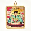 Colgante Thangka Pintado a Mano Nepalesa de Xizang para Hombres y Mujeres, Colgante de la Estrella Wenchang Lista Dorada del Éxito