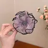Pinza para el Cabello de Malla con Flor en Brote de Tamaño Mediano para Mujer, Pasador Fijo para Cola de Caballo Alta de Verano, Pinza para el Cabello con Flor Floral Degradada de Verano