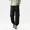 Ropa de Hombre / Para Personas Altas de Longitud Extendida Estilo Otoño Marca Americana de Moda Bolsillo Grande Pantalones Cargo Plisados Pantalones Casuales Sueltos