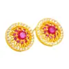 Precio original 9 yuan, venta de liquidación con pérdidas, sin devoluciones ni cambios, inventario en tiempo real, aretes de tachuela de vidriera de rosa roja hueca incrustada con diamantes