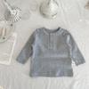Top de Algodón Elástico de Sisa para Bebé Niña Camiseta Fácil de Poner para Bebé Estilo Coreano Ropa para Niños Ropa Básica para Bebé Ropa de Primavera y Otoño