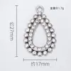 Pendente Geométrico de Diamante Casual Gota d'Água Acessórios DIY Liga Galvanizada Pingente Único Joia Colar Pulseira Atacado