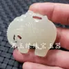 Jade blanco de Hetian, Xinjiang, Guanyin, Buda, colgante de jade, calcita, jade hueco, colgante de Guan Gong, doble dragón, pared, colgante de coche, marca de jade