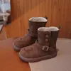 Botas de neve femininas Birkenstock, nova coleção de inverno 2026, forradas com fleece, solado grosso, bico redondo, botas curtas, quentes e adequadas para climas frios