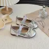 Zapatos Dulces de Princesa para Niñas de 3 a 6 Años Mary Jane de Cuero Nuevo Otoño con Lazo Zapatos de Rendimiento Suaves para Niños