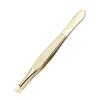 Fábrica de cabelo liso aço inoxidável banhado ouro listrado brancelha alicate de sobrancelha puxar barba entre ouro ouro ouro ferramenta de corte de sobrancelhas