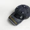 Gorra de Béisbol Lavada con Agujeros Estilo Coreano Primavera, Ala Corta, Personalizada para Mujer, Ala Cortada a la Mitad para Hombre