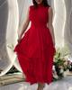 Nova Coleção Primavera e Verão 2025 Roupas Femininas Transfronteiriças Europeias e Americanas Site Independente Ebay Vestido Onda Sem Mangas de Chiffon