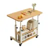 Mesa de Noche Móvil para Hogar Dormitorio Sala de Estar Sofá Mesa Perezosa Mesa de Comedor de Noche Mesa de Computadora Simple Elevable