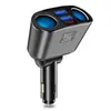 Carregador de Carro Digital Rotativo Dual USB 4.8A Um para Quatro Receptor FM Bluetooth Música do Carro Suprimentos de Pen Drive