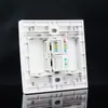 Placa de parede tipo 86 para tomada de telefone de rede de um bit sem perfuração + cabo de rede CAT5E banda larga + linha telefônica de voz CAT3