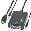 Hdmi macho PARA VGA fêmea cabo adaptador de cabeça convexa de áudio HDMI PARA VGA HD Computador celular PARA monitorar