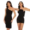 Comercio Exterior Europeo y Americano Nueva Moda de Verano Ligero Control de Abdomen y Levantamiento de Glúteos Hombro Descubierto Faja Vestido Corto Venta al por Mayor
