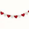 Decoración Corazón de Boda Exclusiva Transfronteriza Europea y Americana Boda Compromiso Bandera de Cadena de Corazón Día de San Valentín Guirnalda de Corazón Rosa