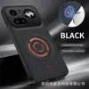 Adequado para Nothing Phone 4Apro Capa Magnética para Celular com Textura de Tecido 4Apro Capa Protetora Anti-Queda Revestida em Couro