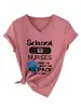 Enfermeras escolares salvando Amazon eBay sitio independiente moda casual camiseta de mujer con cuello en V y manga corta