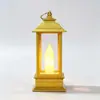 Lanterna Eólica Pequena de Natal Ornamento Iluminado por LED Resina Multicolorida Mini Luz Noturna Decoração de Cena de Mesa Presente