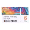 Caneta de Pintura Acrílica Frutas Azuis 90 Cores Caneta de Pressão para Mão Grande Capacidade 0.7mm Marcador de Pintura à Mão para Estudante