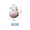 Gato de la suerte pintado estilo japonés creativo cuentas sueltas colgante al por mayor colgante de campanilla de viento llavero colgante personalidad cerámica pequeños accesorios