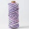 Cuerda de algodón puro hilado en núcleo de color degradado, alta resistencia, 5 mm de grosor, para tejido a mano de ropa, tapices, bolsos, cuerda de degradado DIY