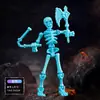 Modelo de Hombre Calavera Pequeño 3D Articulación Múltiple Hueso Articulado Muñeca Juguetes Educativos Ensamblables para Niños Adornos de Escritorio de Deformación