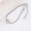 2025 Nuevo Aleación Goteo de Aceite Transfronterizo Venta Caliente Calado Forma de Corazón Pulsera de Diamantes Accesorios de Joyería DIY con Cuentas