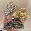 Garra de crânio Personalidade Agarrando Clipe Sentido Avançado Metal Hairpin Back Head Disc Cabelo Tubarão Clipe Europeu e Americano Moda Cabelo Agarrando Headwear