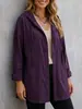 Chamarra camisa protectora del sol con cordón transfronteriza europea y americana, estilo workwear minimalista, con capucha, de longitud media, holgada y extragrande para mujer