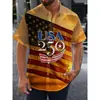 2026 Camisa Hawaiana Transfronteriza Top de Manga Corta Verano Nuevo Cardigan con Solapa para Hombre Estampado Digital 3D Casual