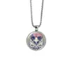Collar Colgante de Luna Plateada Estilo Europeo y Americano con Diseño de Cabeza de Águila Bandera Americana, Cadena de Suéter de Moda, Superventas Transfronterizo
