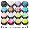 Set de lentejuelas mixtas de 16 colores transfronterizo 1+2+3 mm polvo de brillo ultrafino maquillaje esmalte de uñas gel joyería al por mayor