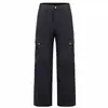 Pantalones de trabajo de algodón de corte recto, pierna acampanada, estilo vintage lavado, versátiles, de corte holgado, estilo moderno unisex