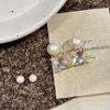 Aretes Cuadrados de Perla de Zirconia para Mujer, Lujo Accesible, Alta Gama, Aretes Elegantes y Atmosféricos, Aretes Retro de Dos Usos