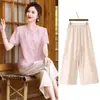 Nueva ropa de maternidad estilo chino, ropa de verano para madres de mediana edad, blusas estilo chino, ropa de mujer moderna y elegante para mujeres de mediana edad y mayores, con pelo de conejo y etiquetas