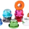 Tuerca de Brida de Aleación de Aluminio de Colores Anillo de Nylon Tapa de Tornillo Autocierre Tuerca de Bloqueo Antiaflojamiento M2M3M4M5M6M8