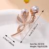 Broche de Cristal de Tulipán con Diamantes Ojo de Gato de Alta Gama, Broche de Narciso de Estilo Japonés Elegante y Lindo, Accesorios, Corsage Elegante para Mujeres