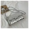 Bolsa pequena de corrente xadrez de moda transfronteiriça nova feminina de nicho de alta qualidade bolsa almofada para o dia a dia elegante de ombro único transversal