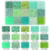 15 miçangas de vidro, miçangas tubulares, kit de material para joias para pulseiras, colares e acessórios feitos à mão DIY, miçangas soltas