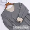 Traje de ropa interior térmica para hombre de doble cara sin costuras de terciopelo, forro polar engrosado cepillado, mallas largas, camiseta interior, no hace bolitas
