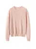 Suéter de Cachemira Pura para Mujer Otoño Invierno Nuevas Llegadas Ropa de Mujer Cuello Redondo Color Claro Suéter de Punto 100% Cachemira Prenda Base Superior