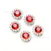 Colorida flor pequeña diamante redondo de vidrio pedrería cosido a mano Diamante DIY ropa zapatos bolso botón decorativo accesorios para el cabello accesorios de cristal