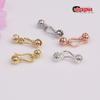 Retención de color 14k hebilla de oro de bolsa capullo de flor hebilla de bolsa collar pulsera hebilla de conexión hebilla de cuenta de bolsa de frijol accesorios de joyería diy