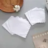 Pañuelo Suave Vintage Nostálgico Blanco Puro de 28 cm Unisex de Algodón Puro Pañuelo para Bordado DIY Toalla de Mano