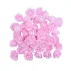 100 Piezas cabeza de flor de pe rosa 3.5cm flor de espuma accesorios de decoración de caja de dulces de boda flor de espuma de simulación flor artificial
