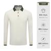 Camisa polo de manga comprida com lapela colorida, roupas de trabalho personalizadas com impressão de logotipo, camiseta de trabalho para garçom de cafeteria e buffet