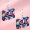 Pendientes Acrílicos Estilo Guitarra Artesanías Transfronterizas Coloridos Diseño Plano Pendientes Acrílicos 2D Nuevo Producto Fiesta