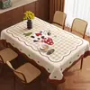 Mantel de Dibujos Animados Divertido Impermeable y a Prueba de Aceite 2025 Lujo Ligero Atmósfera de Gama Alta Lavable Rectangular Alfombrilla Protectora para Mesa