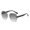 Nuevas Gafas de Sol Sin Montura, Gafas Poligonales de Moda, Visores Solares de Moda al por Mayor Transfronterizos, Gafas para Conducir y Viajar