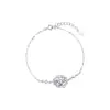 Pulsera original de plata de ley 925 con pez que te acompaña, femenina, con diamante, diseño coreano ins de nicho, joyería de plata personalizada para novia